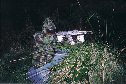 Volunteer of the Real Irish Republican Army armed with an AKM assault rifle