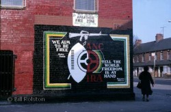 A wall mural in Belfast celebrating the close ties between the revolutionary movements in Ireland and South Africa