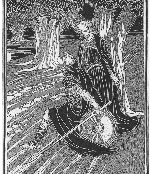 Illustration from Fréamacha na hÉireann by Aodmain MacGríogóir, 1906