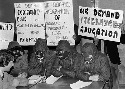 The Official IRA discusses “itegrated” education policy with the BBC, 1975. And not a well-known newspaper columnist or two in sight. The Official IRA discusses “itegrated” education policy with the BBC, 1975. And not a well-known newspaper columnist or two in sight.