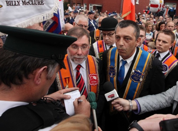 Nelson McCausland, Brother Of The Orange Order Displaying His, Um, Culture