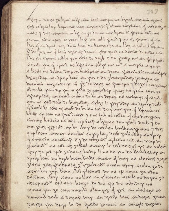 The beautiful writing of Dubhghlas de hÍde in traditional Irish script