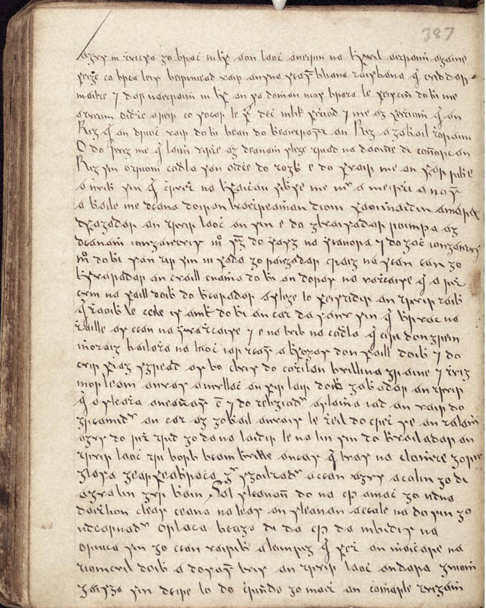 The beautiful writing of Dubhghlas de hÍde in traditional Irish script