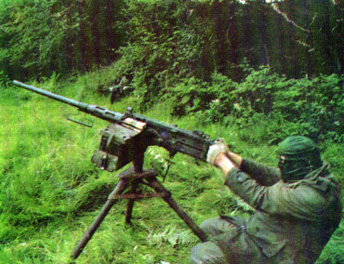 An Active Service Unit of the Irish Republican Army launches an anti-aircraft attack