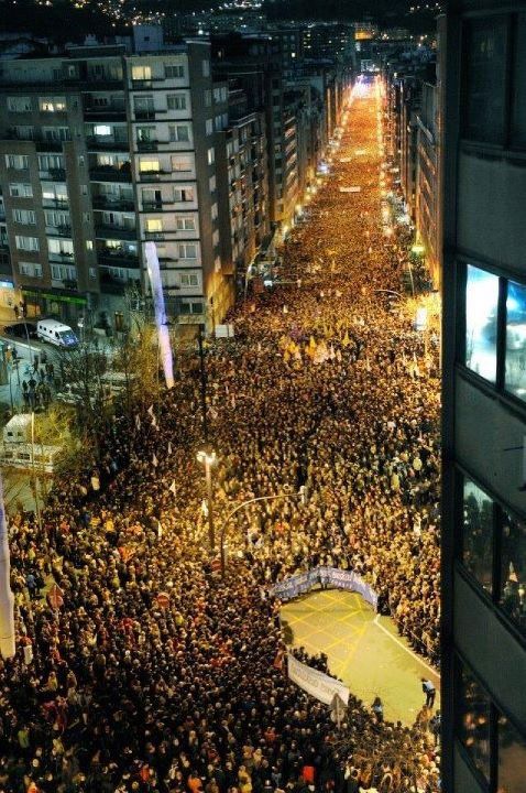 Bilbao, Basque Nationalist Demonstration 2012