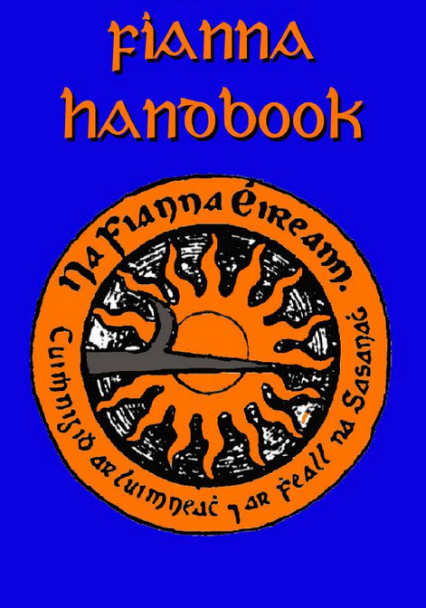 The Fianna Handbook, designed for new members of Na Fianna Éireann with the NFÉ symbols