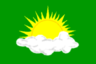 The Fenian Brotherhood favoured the Irish or Fenian Sunburst for its flags and banners, this one displaying a sun rising or appearing from behind a cloud, c.1850s-1870s
