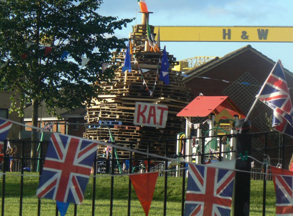 British Nationalism In Ireland 2012 - KAT "Kill All Taigs" i.e. Catholics (Photo: The Five Demands)