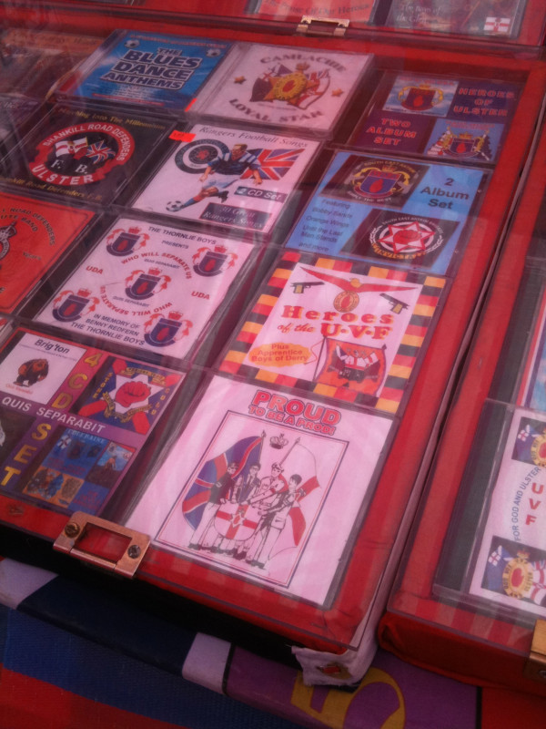 British terrorist merchandise for sale, the Ulster Covenant centenary rally 2012 - finance a gunman near you (Photo: Squinter)