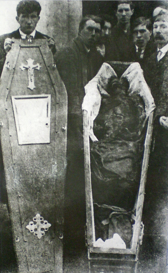 Mutilated remains of Harry Loughnane Volunteer of the Irish Republican Army tortured to death by the Royal Irish Constabulary 1920