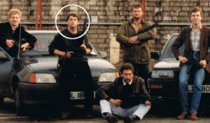 British Military Intelligence FRU member Ian Hurst - Martin Ingram circled in white, British Occupied North of Ireland, c. 1980s