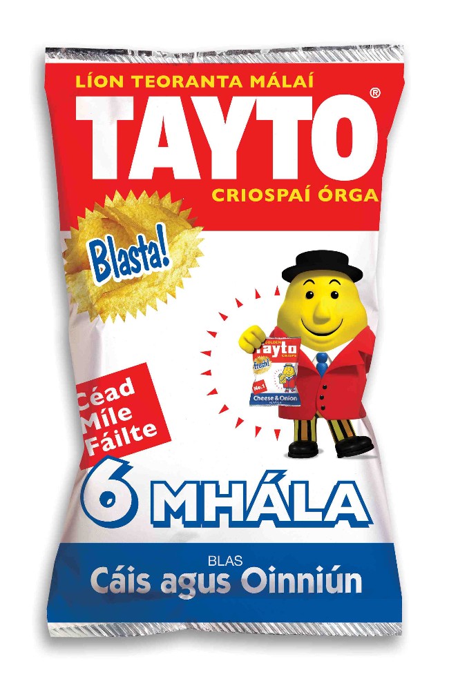 Tayto as Gaeilge - Cáis agus Oinniún