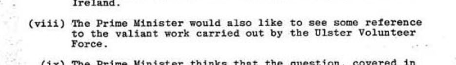British prime minister Margaret Thatcher confuses the UVF, a British terrorist group in Ireland, with the UDR, a British Army militia in Ireland, 1979