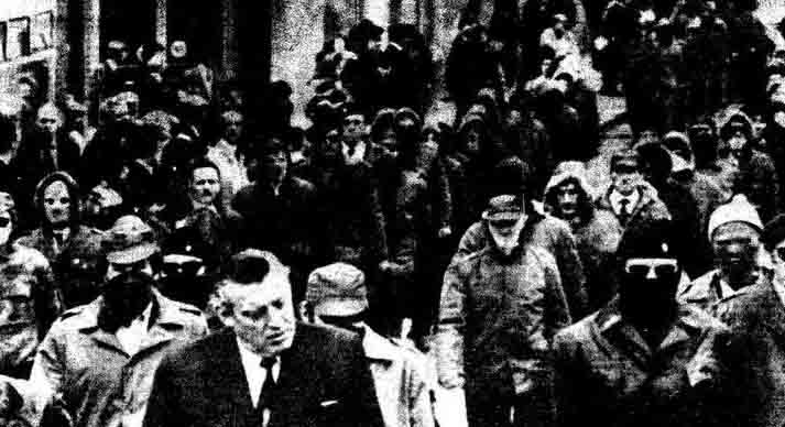 Ian Paisley leading a parade of British extremists in 1974, seven days after British terrorists carried out a series of car-bomb attacks that killed and maimed scores of people Ian Paisley leading a parade of British extremists in 1974, seven days after British terrorists carried out a series of car-bomb attacks that killed and maimed scores of people