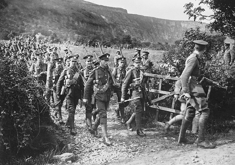British Troops Re-Take Belleek, Northern Ireland 1922.