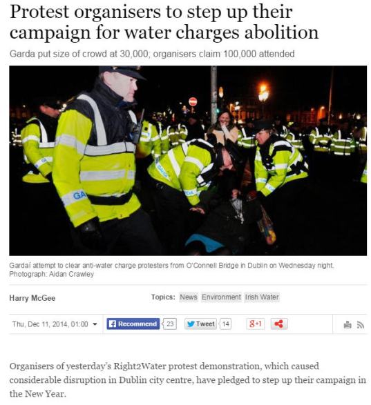 Garda put size of crowd at 30,000, organisers claim 100,000 attended