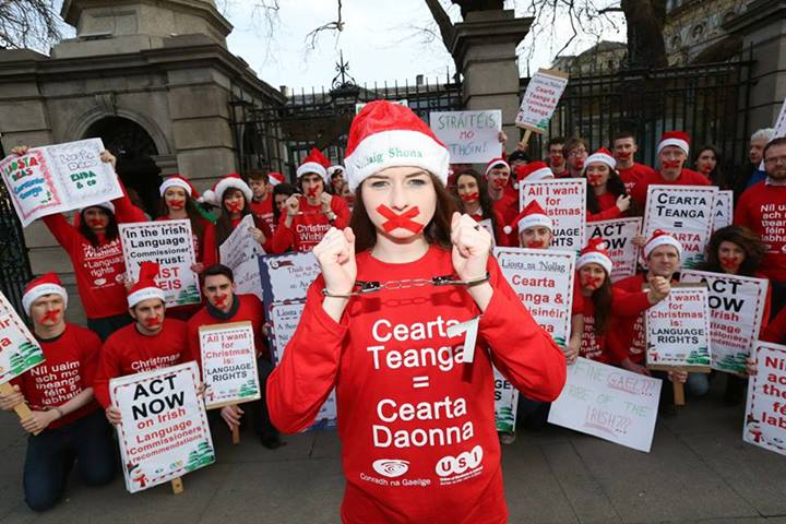 Cearta Teanga, Cearta Daonna. Language Rights equal Human Rights. Irish language rights cannot be abrogated