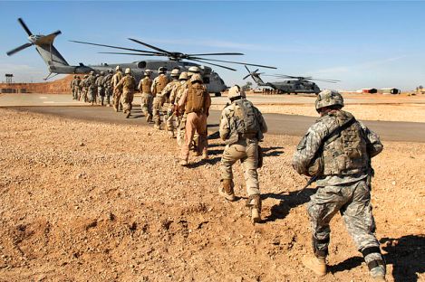 Soldiers of the United States and Iraqi armies participate in joint exercises, Iraq