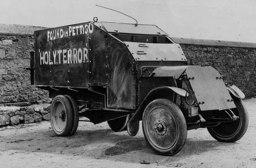 A Lancia Triota 1921 Armoured Truck captured from the British Forces by the IRA and then recaptured during the Battle of Pettigo, 1922