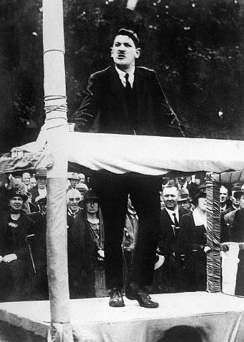Michael Collins, the Sinn Féin TD for Armagh, addresses a massive rally in his constituency
