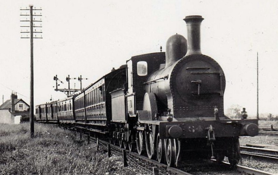 A GS&WR railway engine built by the Inchicore Railway Works in 1895. Note the steambox at the front