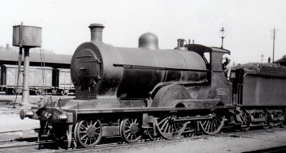 A GS&WR railway engine built by the Inchicore Works in 1902. Note the steambox at the front