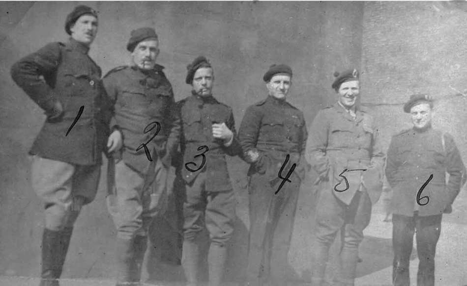 Six gunmen of F Company of the Auxiliary Division of the Royal Irish Constabulary (ADRIC), a murder squad unit of British military veterans