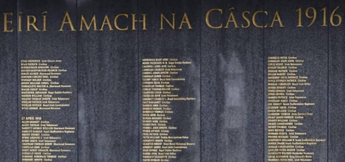 The misspelled Glasnevin 1916 Remembrance Wall
